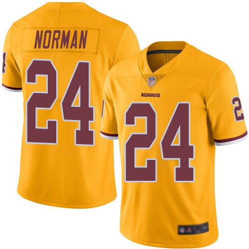 Washington Redskins Limited Gold Men Josh Norman Jersey NFL Football #24 Rush Vapor Untouchable